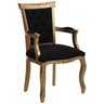 poltrona luis xv reto entalhada dourado com preto tommy design 750x750h