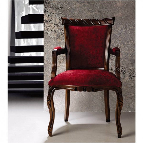 poltrona luis xv reto entalhada imbuia com vermelho tommy design 750x750