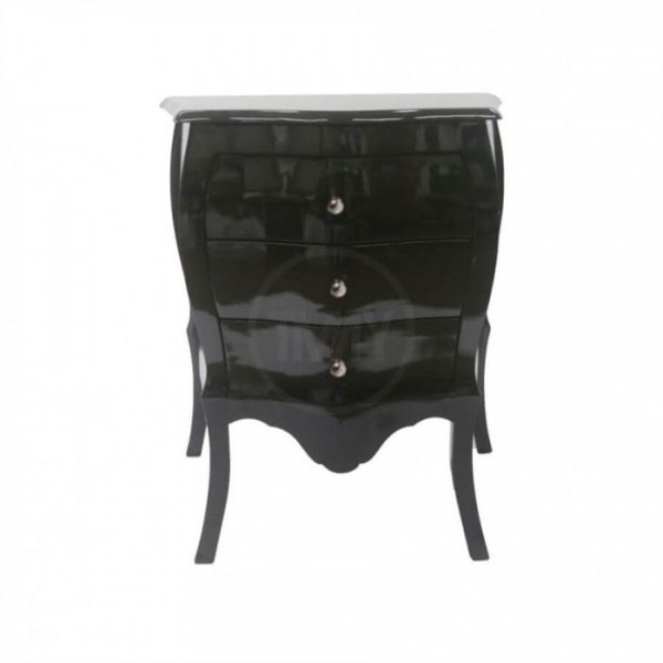 criado mudo luis xv lyons liso preto 3 gavetas tommy design 750x750